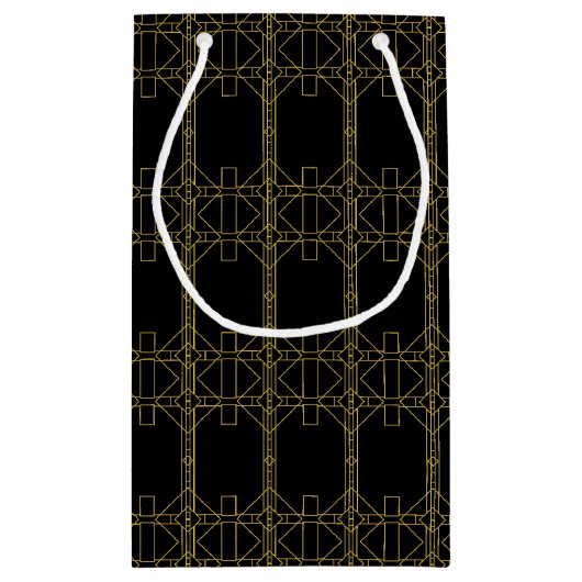 Art Deco Geometric Pattern Klein Cadeauzakje (Achterkant)