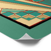 Art Deco Geometric Pattern Poster (Hoek)