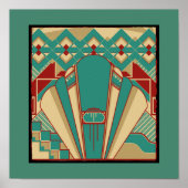 Art Deco Geometric Pattern Poster (Voorkant)