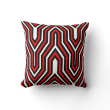 Art Deco Geometric - rood, zwart en wit
