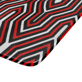 Art Deco Geometric - rood, zwart en wit Snijplank (Hoek)