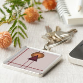 Art Deco Geometric Sleutelhanger (Zijkant)