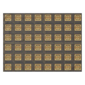 Art Deco Geometric Squares zwart & goud Tafelkleed (Voorkant (Horizontaal))