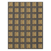 Art Deco Geometric Squares zwart & goud Tafelkleed (Voorkant)