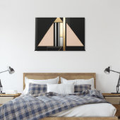 Art Deco Geometric Structure Canvas Afdruk (Insitu (Slaapkamer))