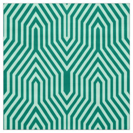 Art Deco Geometric - turquoise en aqua Stof