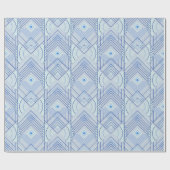 Art Deco Geometric Uplift - Bright Pastel Blue Cadeaupapier (Vlak)