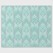 Art Deco Geometric Uplift - Bright Pastel Mint Cadeaupapier (Vlak)