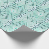 Art Deco Geometric Uplift - Bright Pastel Mint Cadeaupapier (Hoek)