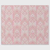 Art Deco Geometric Uplift - Bright Pastel Pink Cadeaupapier (Vlak)