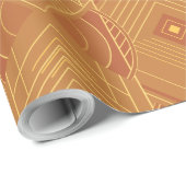Art Deco Geometric Uplift - Golden Sunset Cadeaupapier (Rol Hoek)