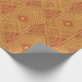 Art Deco Geometric Uplift - Golden Sunset Cadeaupapier (Hoek)