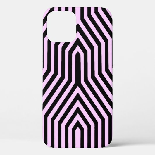 Art Deco Geometric - zwart en roze Case-Mate iPhone Case (Achterkant)