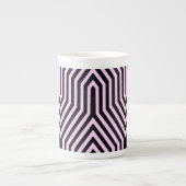 Art Deco Geometric - zwart en roze Porselein Kop (Voorkant)