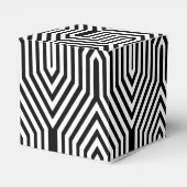 Art Deco Geometric - zwart-wit Bedankdoosjes (Achterkant)