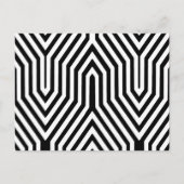 Art Deco Geometric - zwart-wit Briefkaart (Voorkant)