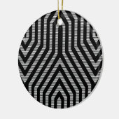 Art Deco Geometric - zwart-wit Keramisch Ornament (Links)