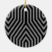 Art Deco Geometric - zwart-wit Keramisch Ornament (Achterkant)