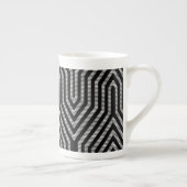 Art Deco Geometric - zwart-wit Porselein Kop (Rechts)