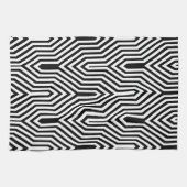 Art Deco Geometric - zwart-wit Theedoek (Horizontaal)