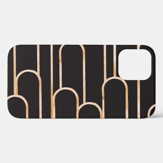Art Deco Geometrie: Gouden Waterverf Behang Case-Mate iPhone Case (Achterkant (horizontaal))