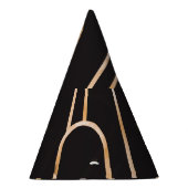 Art Deco Geometrie: Gouden Waterverf Behang Feesthoedjes (Rechts)