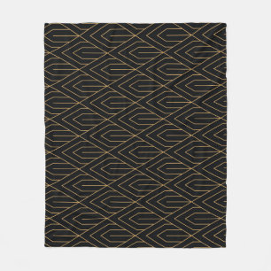 Art Deco: geometrisch behang. Fleece Deken