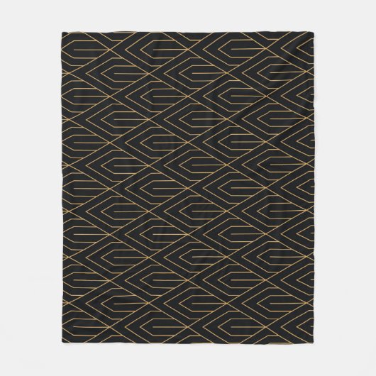 Art Deco: geometrisch behang. Fleece Deken (Voorkant)