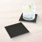 Art Deco: geometrisch behang. Glazen Onderzetter (Schuin)