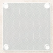 Art Deco: geometrisch behang. Glazen Onderzetter (Achterkant)