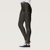Art Deco: geometrisch behang. Leggings (Links)
