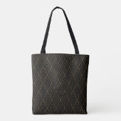 Art Deco:  geometrisch behang. Tote Bag (Achterkant)
