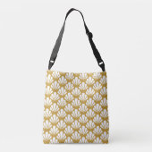 Art Deco, geometrisch bloemennaadloos patroon. Crossbody Tas (Achterkant)