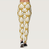 Art Deco, geometrisch bloemennaadloos patroon. Leggings (Achterkant)