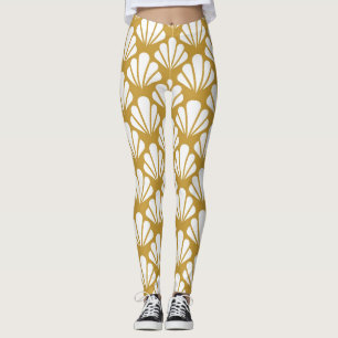 Art Deco, geometrisch bloemennaadloos patroon. Leggings