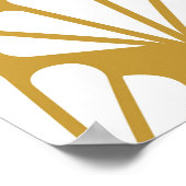 Art Deco, geometrisch bloemennaadloos patroon. Poster (Hoek)