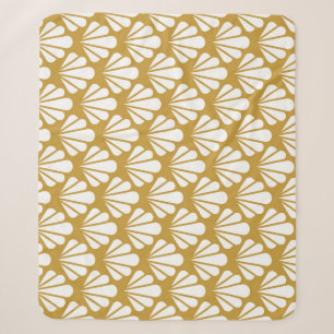 Art Deco, geometrisch bloemennaadloos patroon. Sherpa Deken