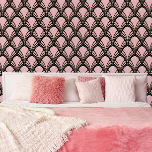 Art Deco geometrisch bloempatroon Behang