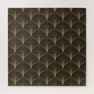 Art Deco geometrisch cirkelpatroon Legpuzzel