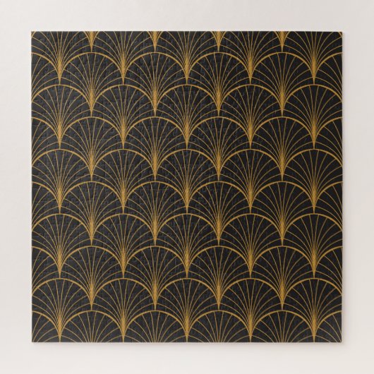 Art Deco geometrisch cirkelpatroon Legpuzzel (Verticaal)