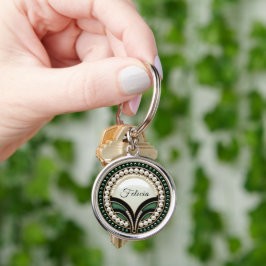 Art Deco geometrisch elegant Sleutelhanger