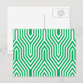 Art Deco geometrisch - jade groen en wit Briefkaart (Voorkant / Achterkant)