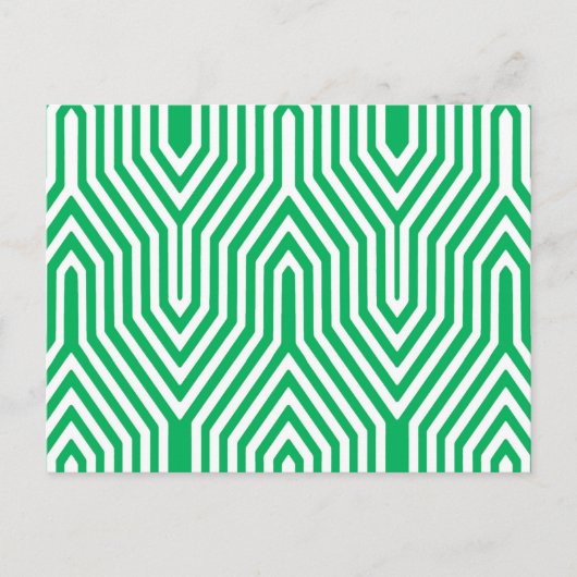 Art Deco geometrisch - jade groen en wit Briefkaart (Voorkant)