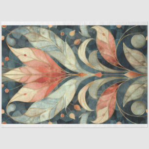 Art Deco geometrisch lotuspatroon bruisende jaren  Tissuepapier