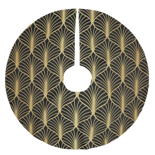 Art Deco geometrisch luxe patroon Kerstboom Rok (Voorkant)