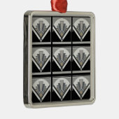 Art Deco geometrisch Metalen Ornament (Rechts)