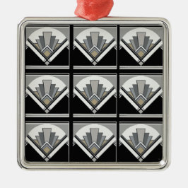 Art Deco geometrisch Metalen Ornament