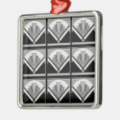 Art Deco geometrisch Metalen Ornament (Links)
