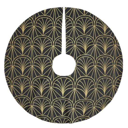 Art Deco geometrisch minimalistisch patroon Kerstboom Rok (Voorkant)