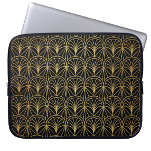 Art Deco geometrisch minimalistisch patroon Laptop Sleeve